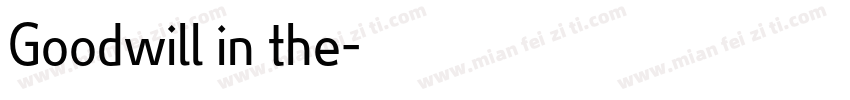 Goodwill in the字体转换